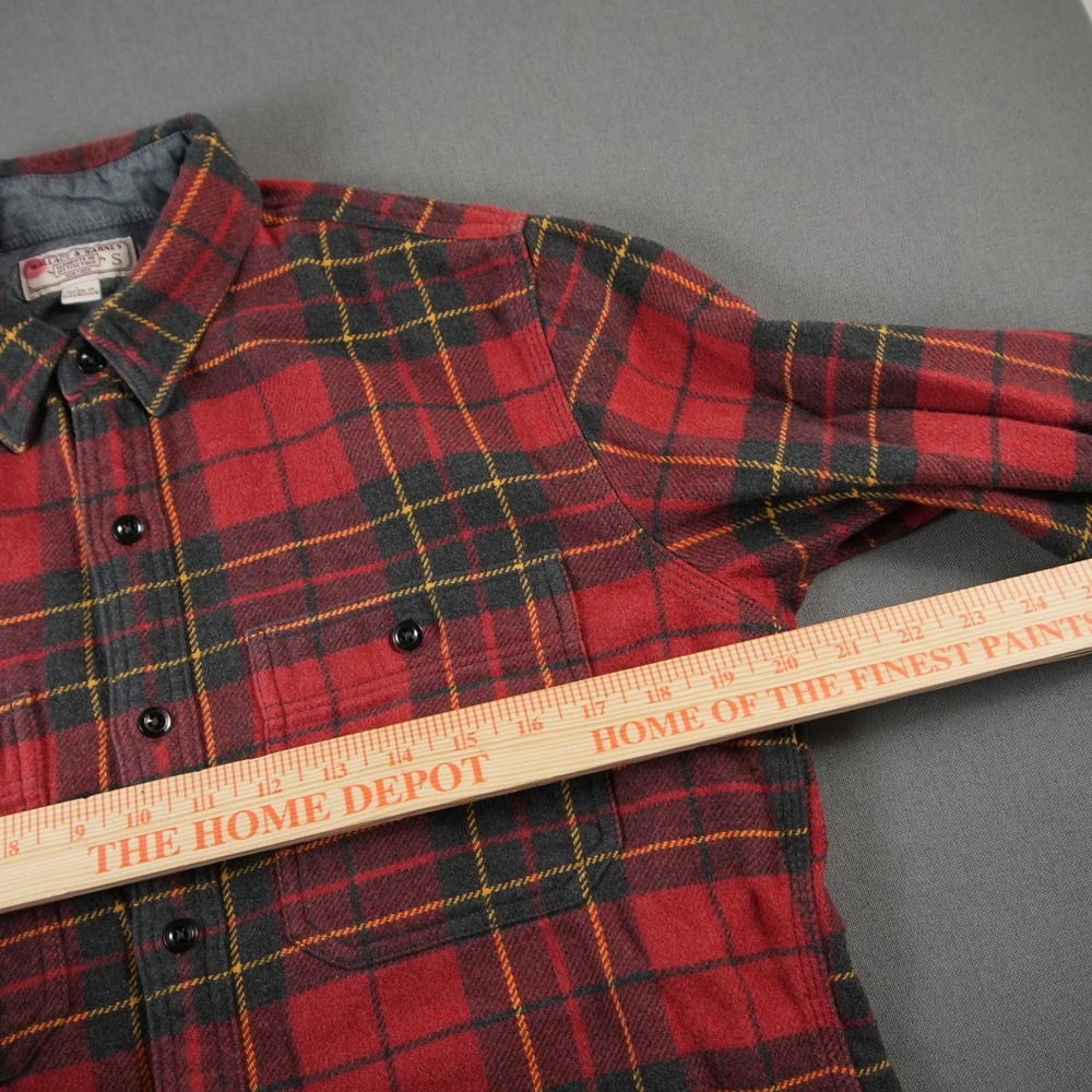 Wallace & Barnes Flannel Buffalo Plaid Shirt Mens S Preppy Outdoor Long Sleeve - Picture 7 of 11